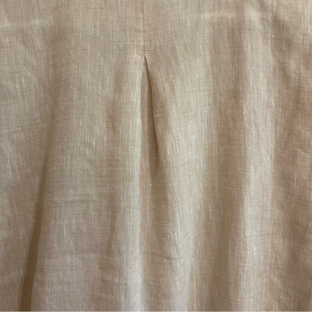 Chico's Light Tan Linen Shirt Size XL - Picture 4 of 8
